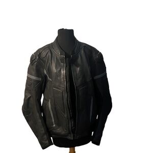 Cortech Apex Mens Leather Motorcycle Jacket Black, Size 2XL, Made In Pakistan